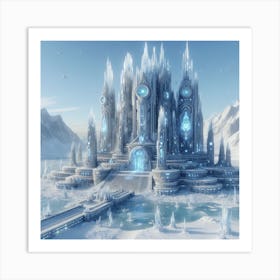 Enormous ice palace Art Print