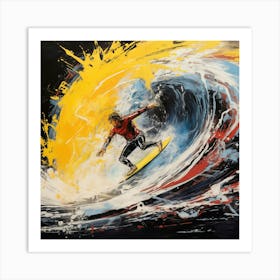 Surfer In The Wave 1 Art Print