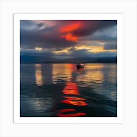 Sunset Over The Sea 4 Art Print