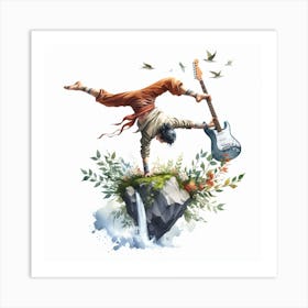 Acrobatic rock and roll 1 Art Print