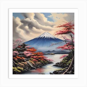 A Calm Reflection at the Edge of Fuji Art Print