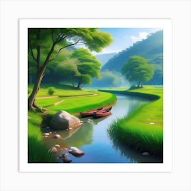 River In The Grass 10 Art Print