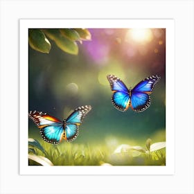 Butterflies In The Garden 5 Art Print