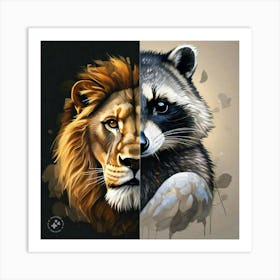 A lion Art Print