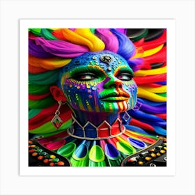 Colorful Woman Art Print