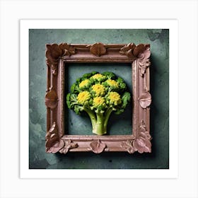 Brocolli In A Frame Art Print