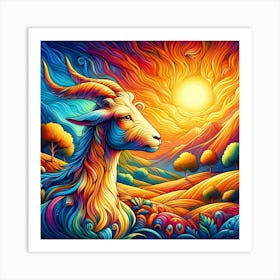 Goat Painting Art Print