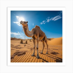 Camel In The Desert 2 Art Print