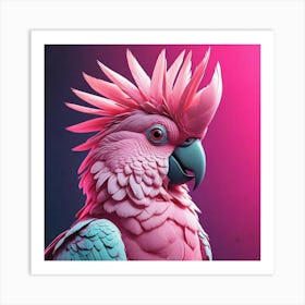 Pink Parrot 3 Art Print