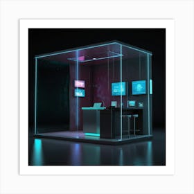 Futuristic Office Space Art Print