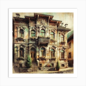 Old House In Switzerland Art Print Art Print