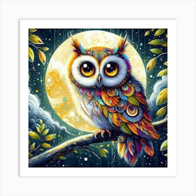 Illustration Owl 2 Art Print