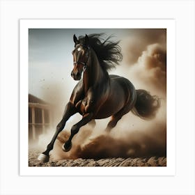 Horse Galloping Art Print