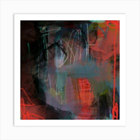 Abstract Expressionist bold statement artwork, Nights Chaos Theory Art Print