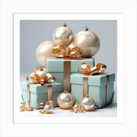 Elegant Christmas Gift Boxes Series004 Art Print