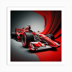 Red Racing Car Art Print