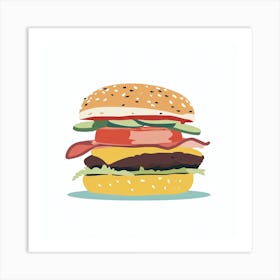 Burger Art Print