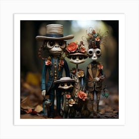 Day Of The Dead Family 1 Art Print