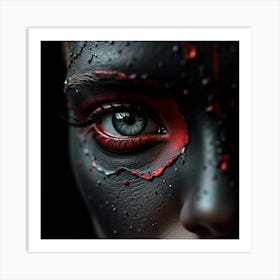 Black & Red Makeup 1 Art Print