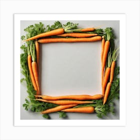 Frame Of Carrots Art Print