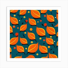 Abstract Leaf Pattern Art Print