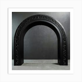 Black Fireplace Arch Art Print