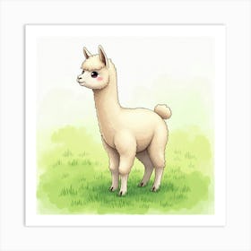 Alpaca Art Print