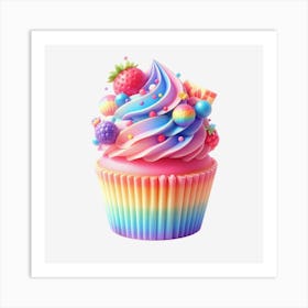 Rainbow Cupcake 1 Art Print