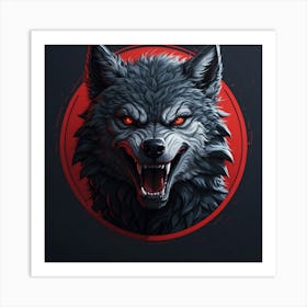 Angry Wolf Art Print