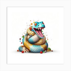 Candy Snake Art Print