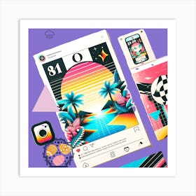 Instagram Design Art Print