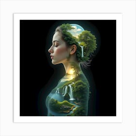 Woman Nature Art Print