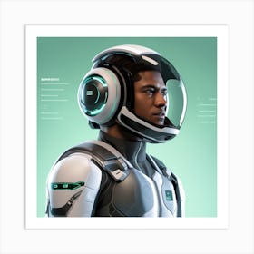 Futuristic Portrait 3 Art Print