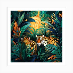 Tiger In The Jungle 14 Art Print