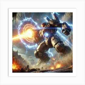 A Dynamic Scene Showing Gargantor, The Iron Jugger Art Print