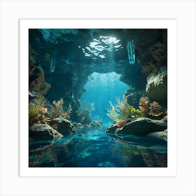 Underwater Cave Art Print