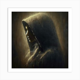 Dark Hooded Woman Art Print