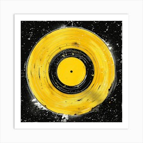 Yellow Vinyl Record Art Print