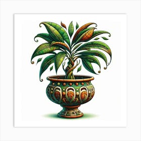 Plant In A Pot Art Print