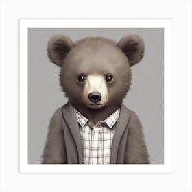 Bear In A Suit Art Print