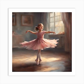 0 A Very Pretty Little Girl Dancing The Ballet Smil Esrgan V1 X2plus Art Print