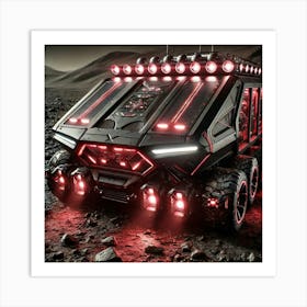 Mars Dominion Transit Rover Led Lighting Art Print