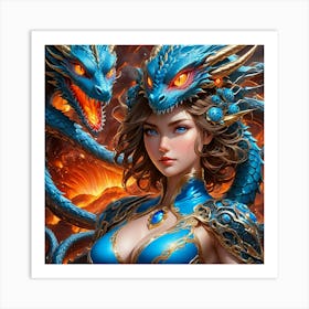 Dragon Girl khhu Art Print