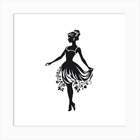 Ballerina Silhouette Art Print