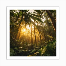 Glowing rainforest Art Print