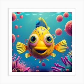 Cartoon Fish Art Print