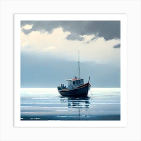 Fishing Boat In The Water Art Print