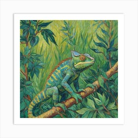 A Chameleon’s Life in the Wild Art Print