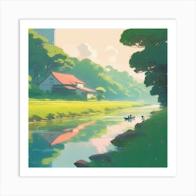 House By The River 1 Art Print