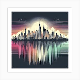 Cityscape Canvas Print 1 Art Print